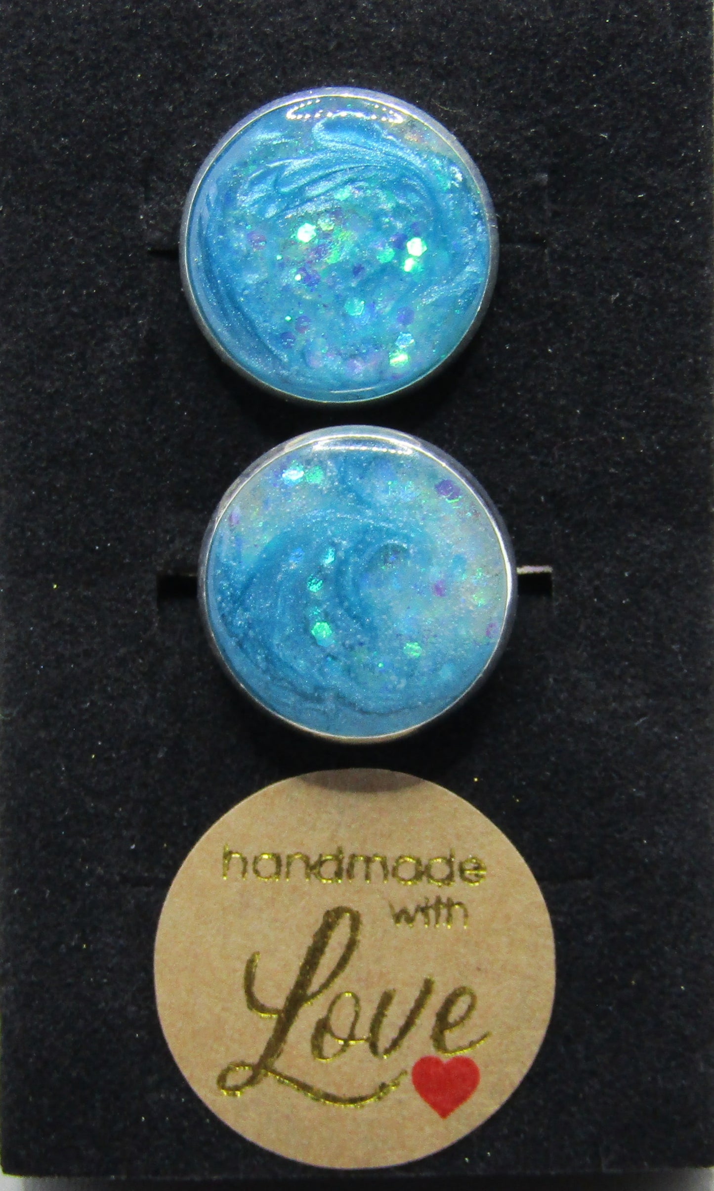 Aqua Sparkle cufflinks