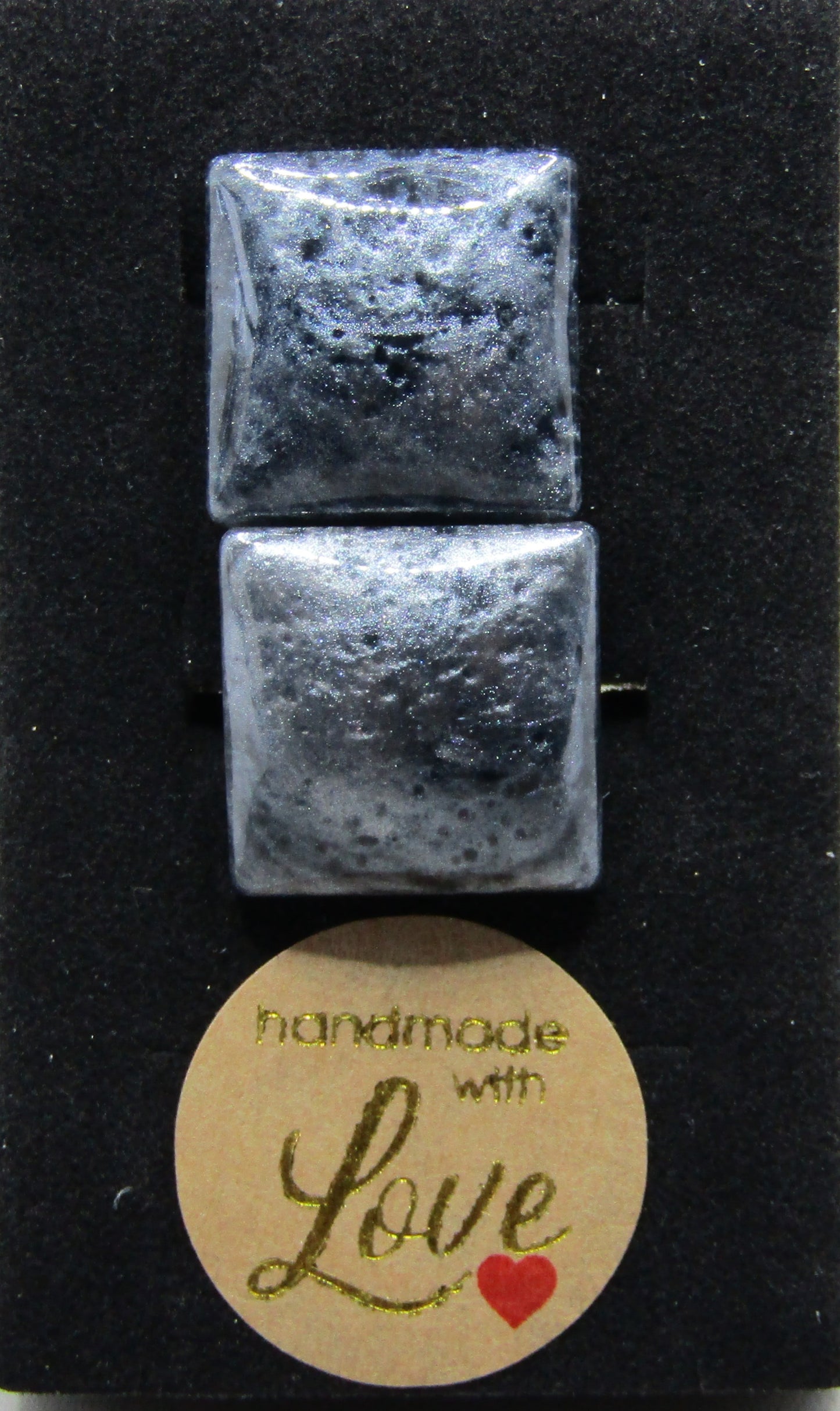 Grey/Silver Square Cufflinks