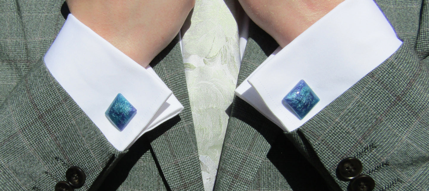 Purple/Blue Square Cufflinks