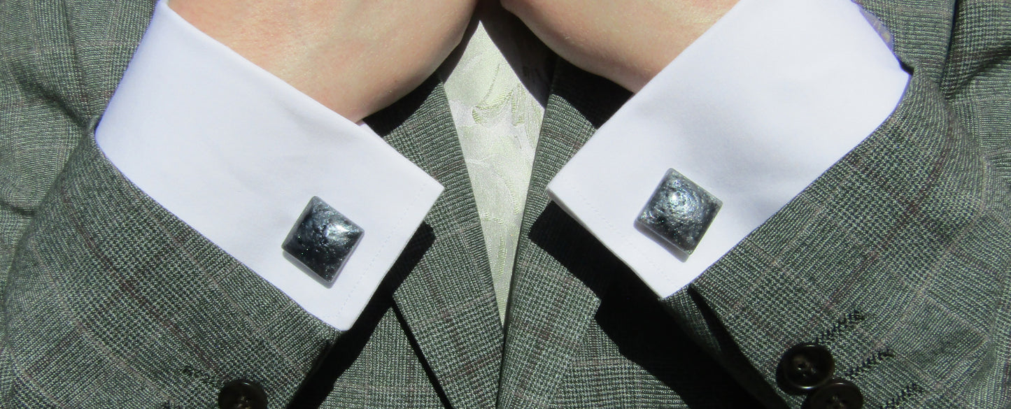 Grey/Silver Square Cufflinks